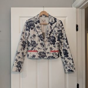 New York & company blue floral blazer NWT